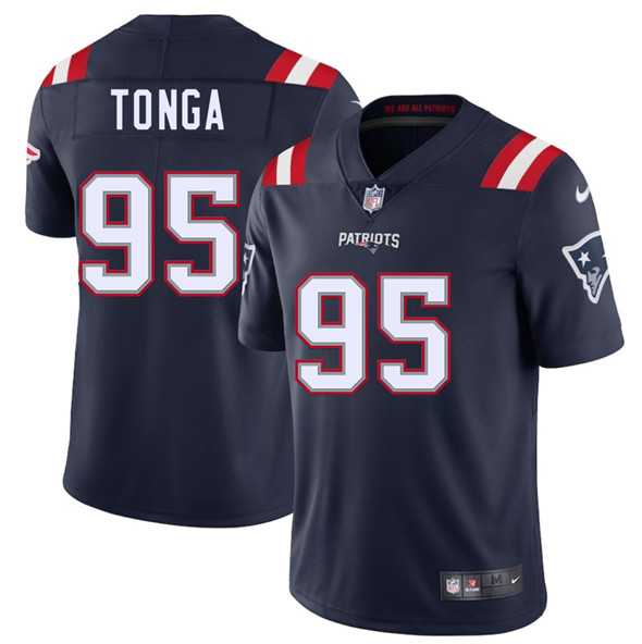 Men & Women & Youth New England Patriots #95 Khyiris Tonga Navy 2025 Vapor Limited Stitched Jersey->new england patriots->NFL Jersey